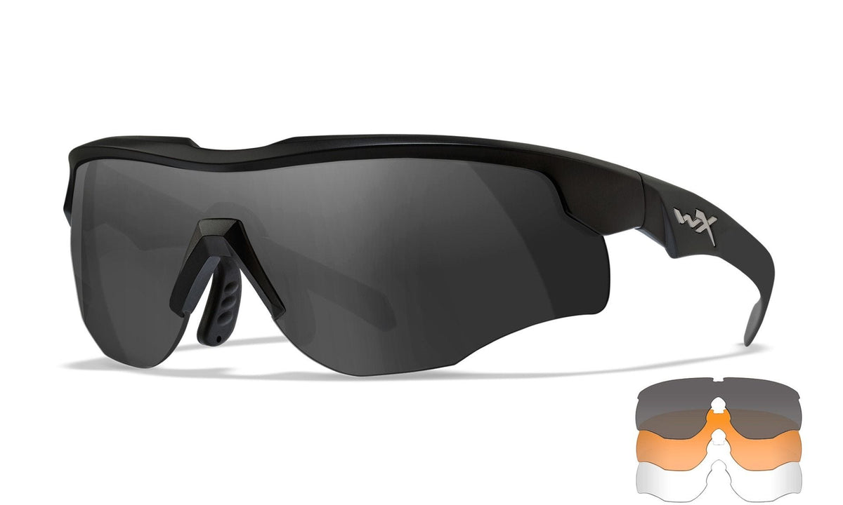 WX Rogue Comm Grey/Clear/Rust 3 Lens set Protective Eyewear - Bellmt