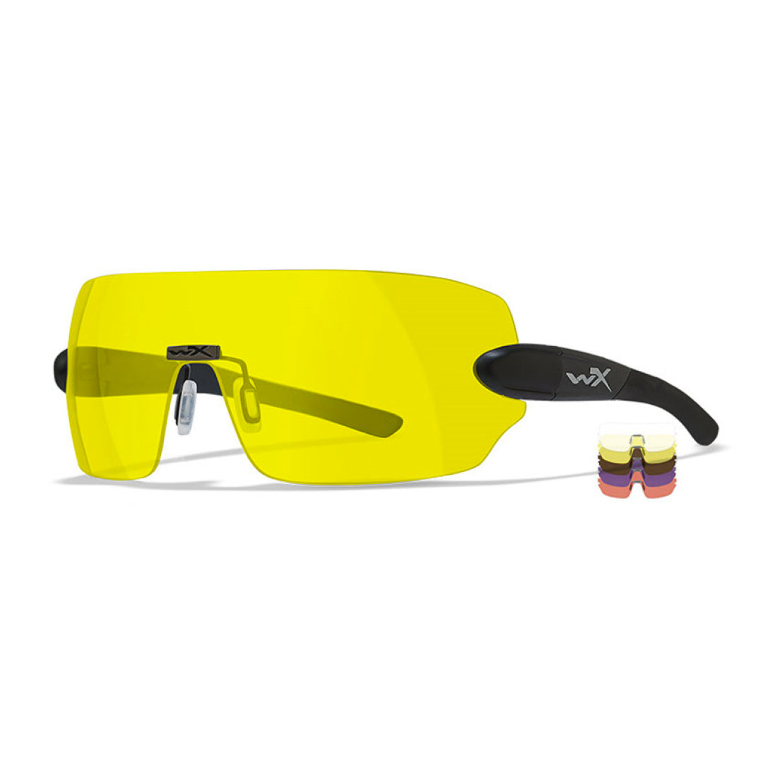 WX Detection Clear/Yellow/Orange/ Purple/Copper Matte Blk. Frame 5 Lens set Protective Eyewear - Bellmt