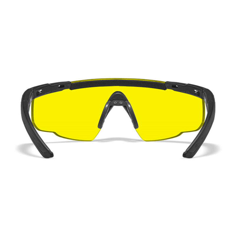 Saber Advanced Yellow Matte Black Frame W/Bag Protective Eyewear - Bellmt