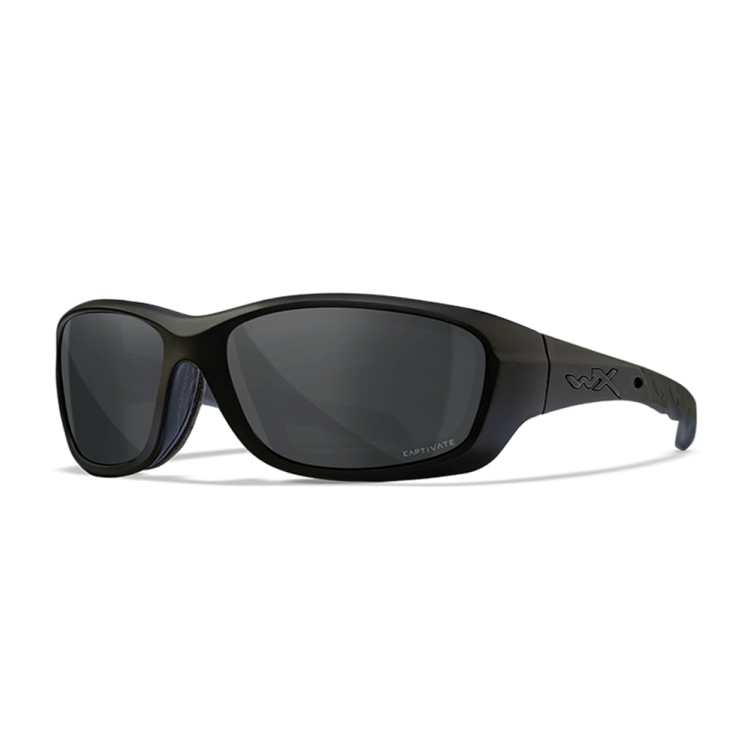 WX Gravity Captivate Smoke Grey Matte Black Frame Protective Eyewear - Bellmt