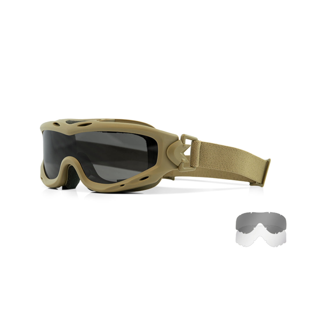 Spear Smoke/Clear Tan Frame Protective Eyewear - Bellmt