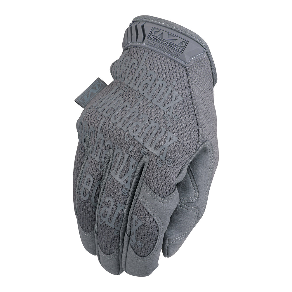 Wolf Grey Mechanix Wear The Original Tactical Gloves, machine washable with Nylon loops, suitable for military and law enforcement use.