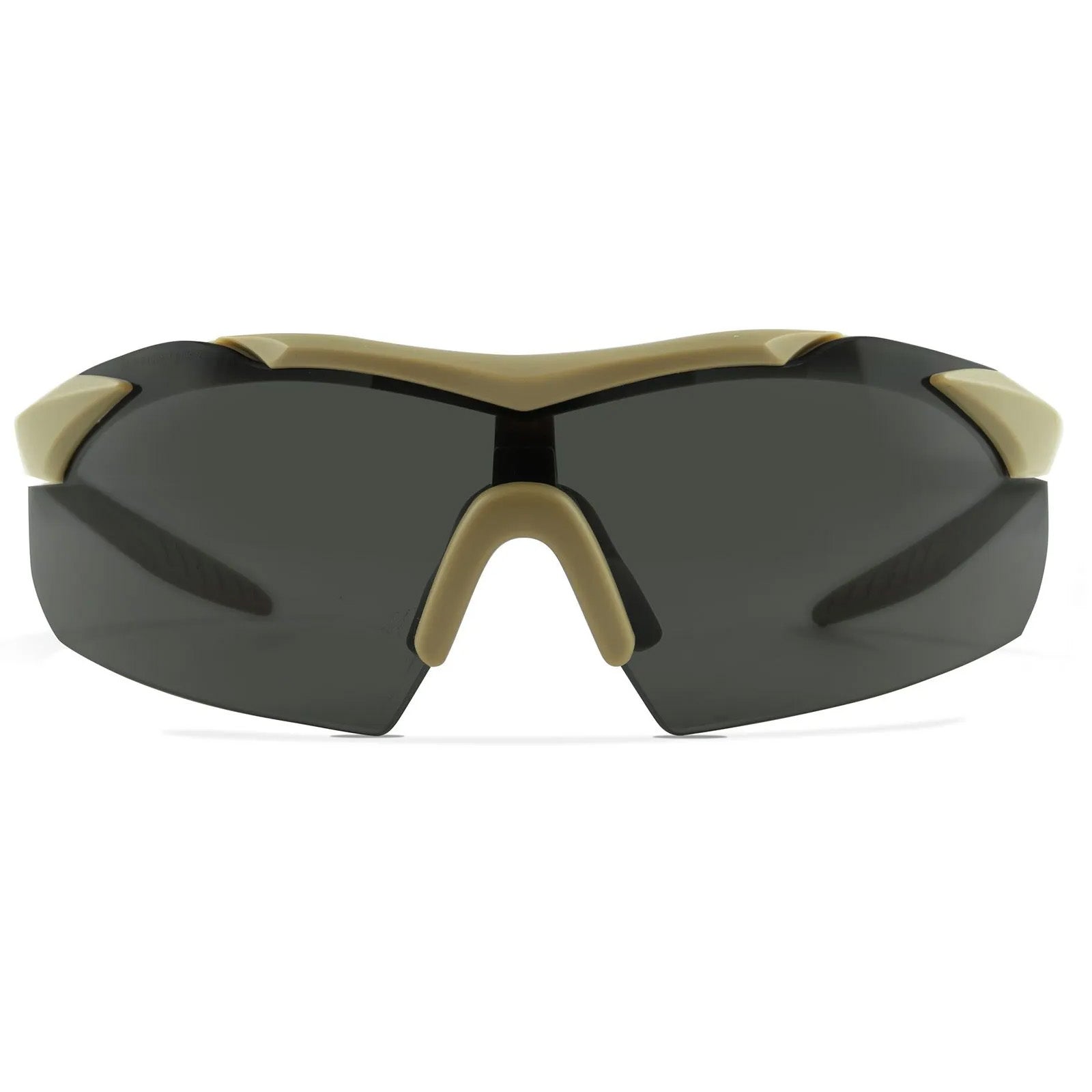 WX Vapor 2.5 Glasses - 3 Shields Set - Grey, Clear & Light Rust shields - Matte Tan Frame