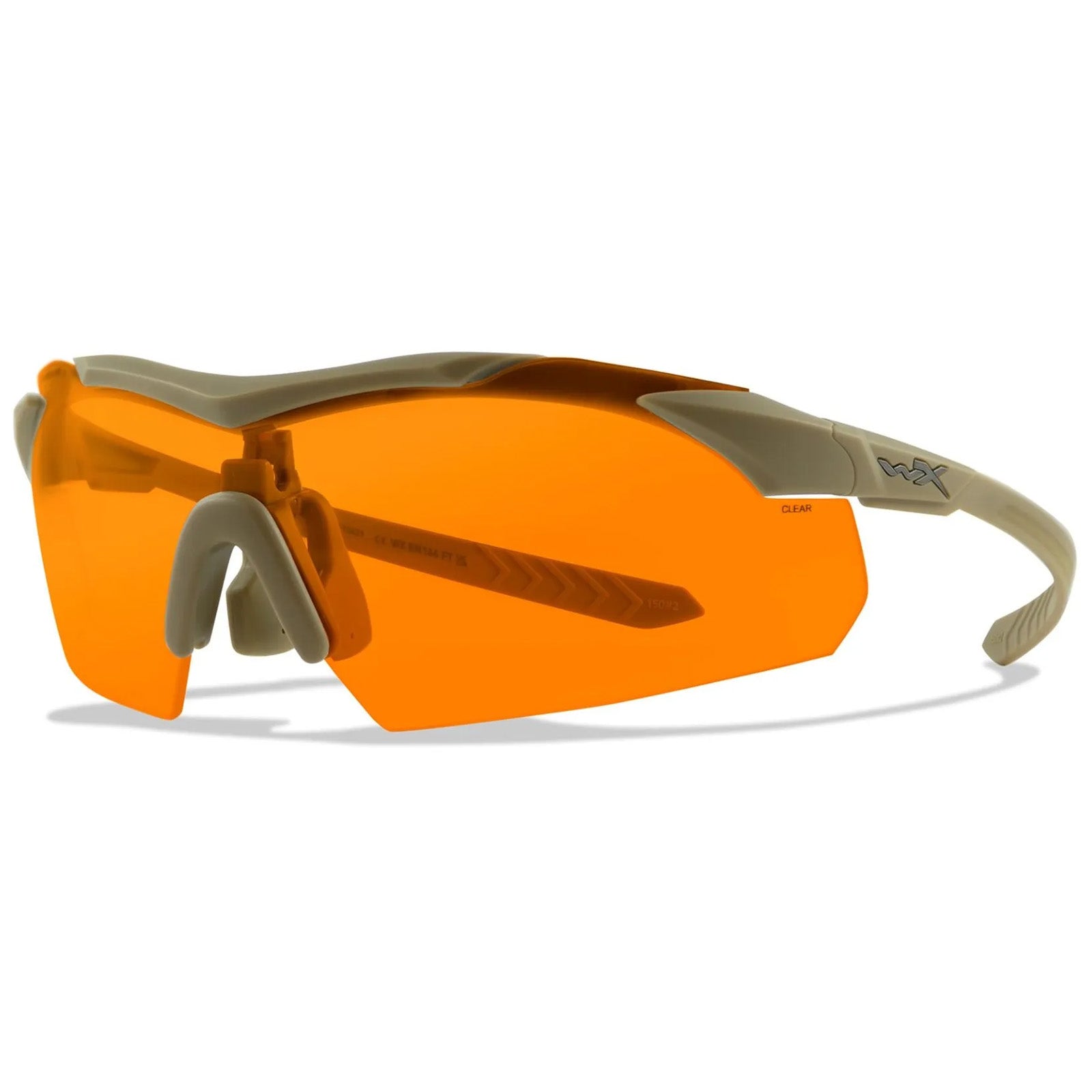 WX Vapor 2.5 Comm Glasses - 3 Shields - Grey, Clear & Light Rust shields - Matte Tan Frame - Bellmt