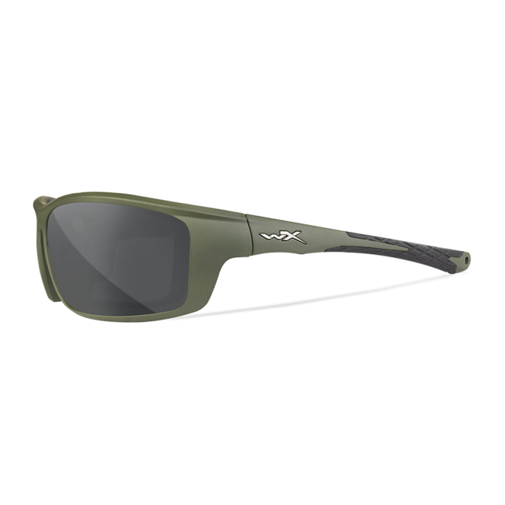 WX Grid Captivate Polarised Grey Matte Utility Green Frame Protective Eyewear - Bellmt