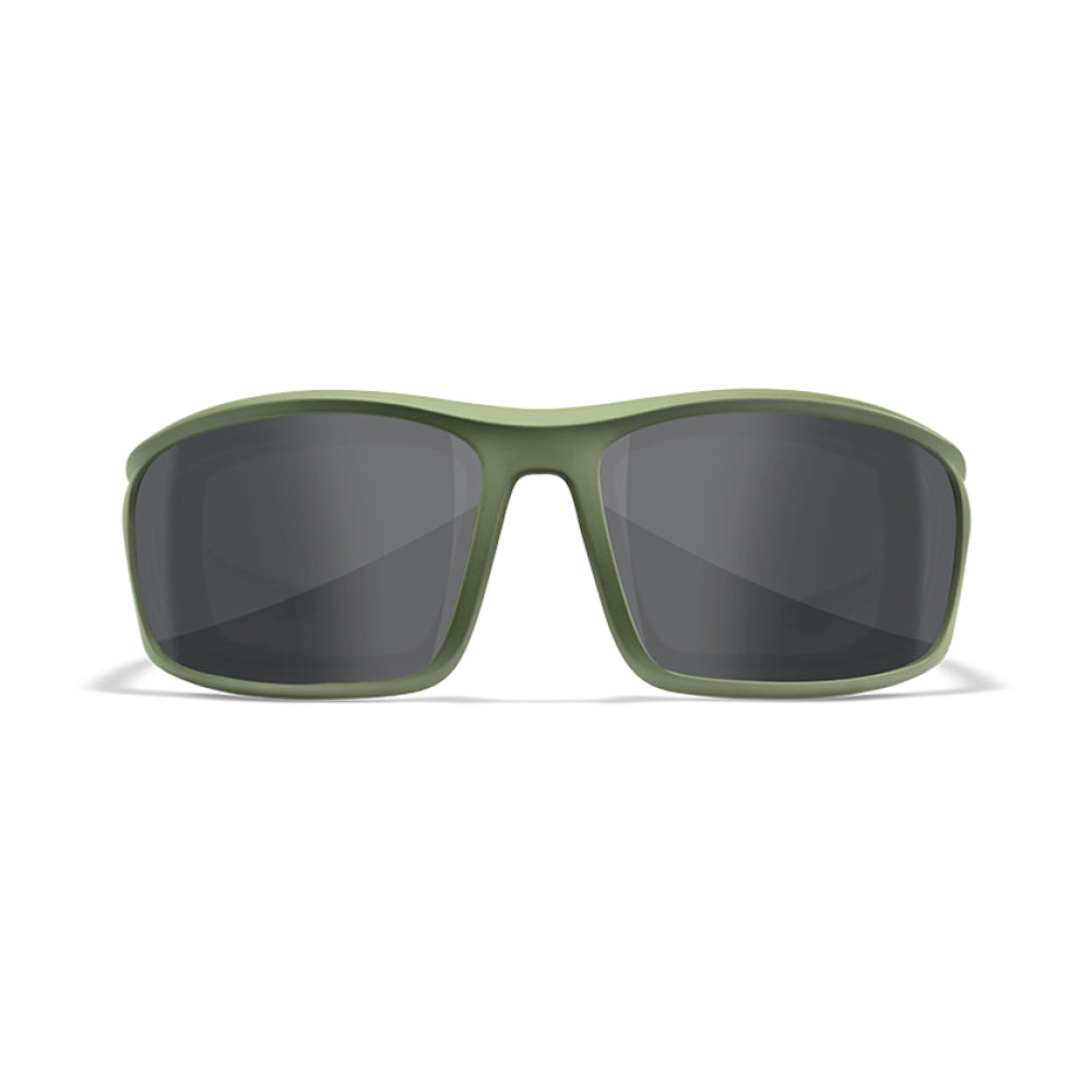 WX Grid Captivate Polarised Grey Matte Utility Green Frame Protective Eyewear - Bellmt