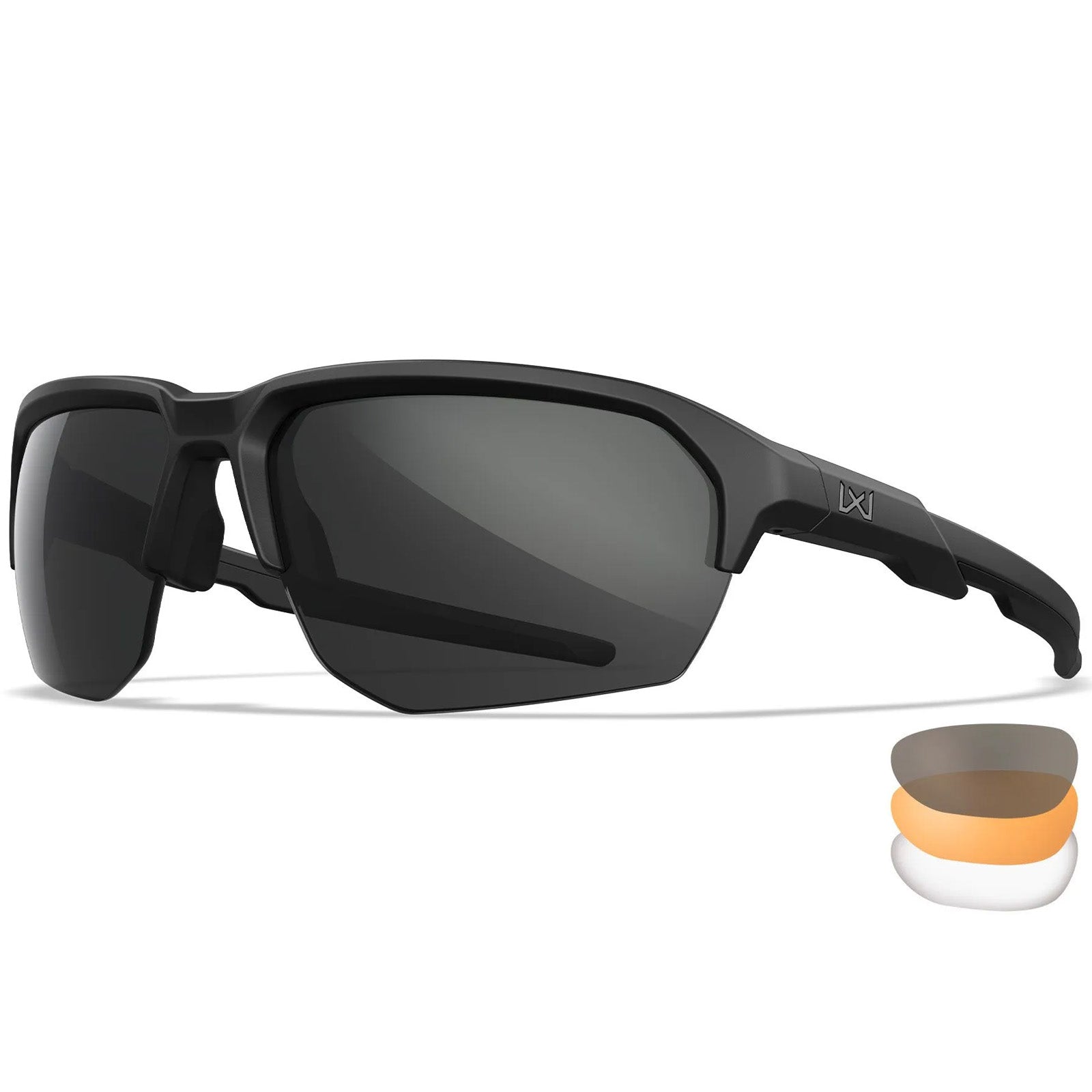 WX Jakl - 3 Lens Set - Grey, Clear & Light Rust Lens - Matte Black Frame