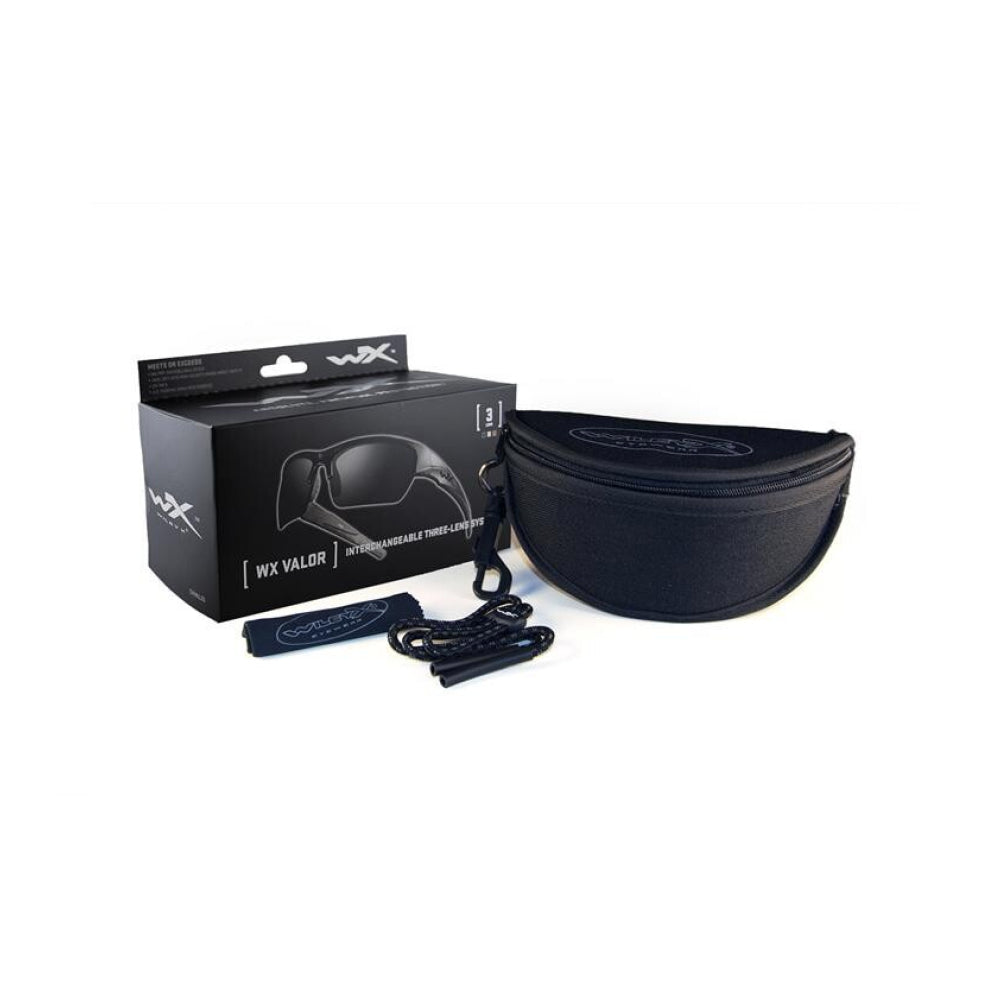 WX Valor 2.5 Grey/Clear/Light Rust 3 Lens Set with Matte Tan frame Protective Eyewear - Bellmt