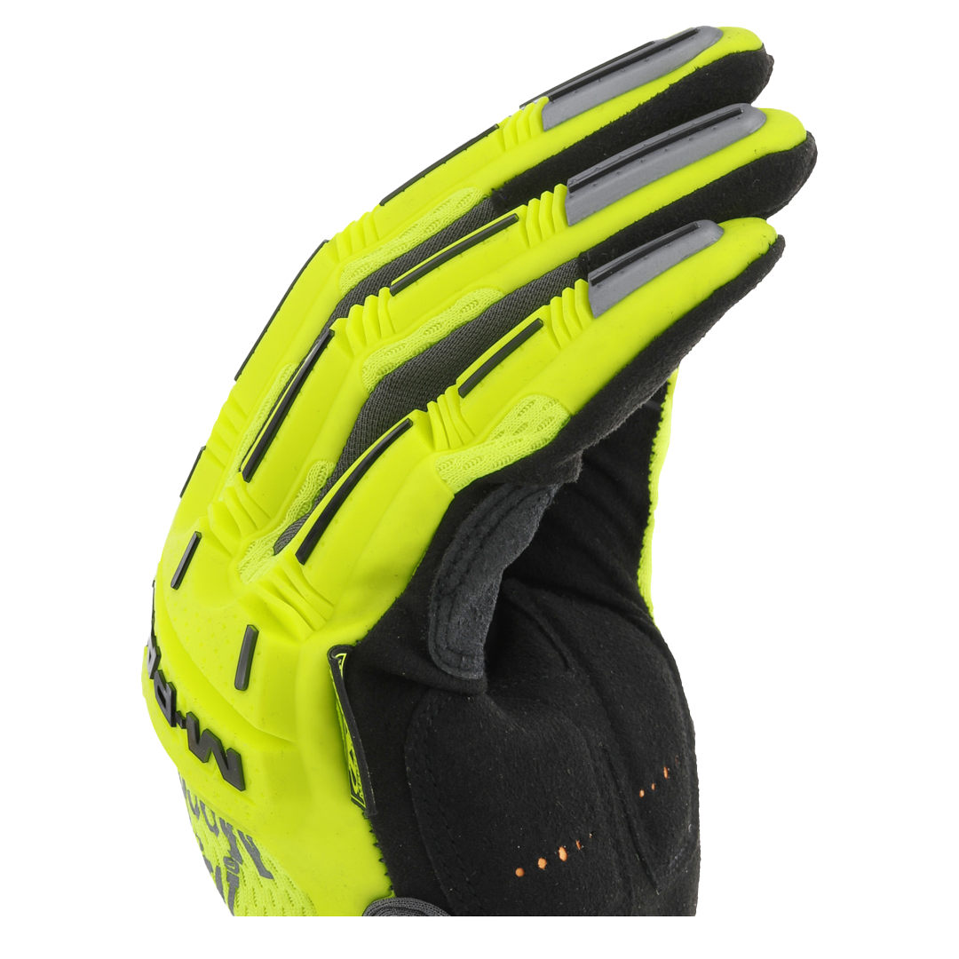 close-up of glove fingers showing tpr protection and reinforced grey fingertip panels