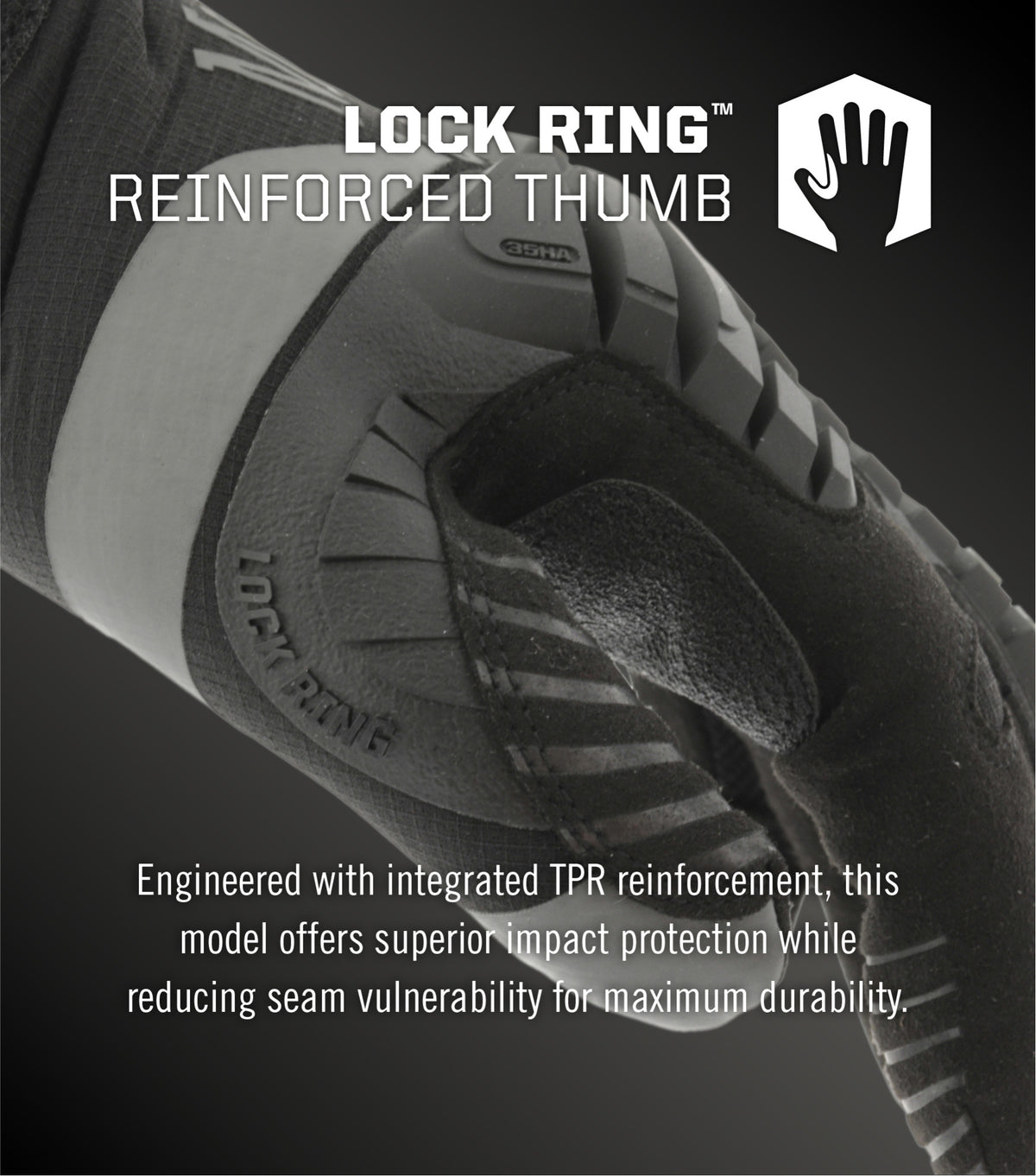 M-Pact Black Core3 Work Gloves