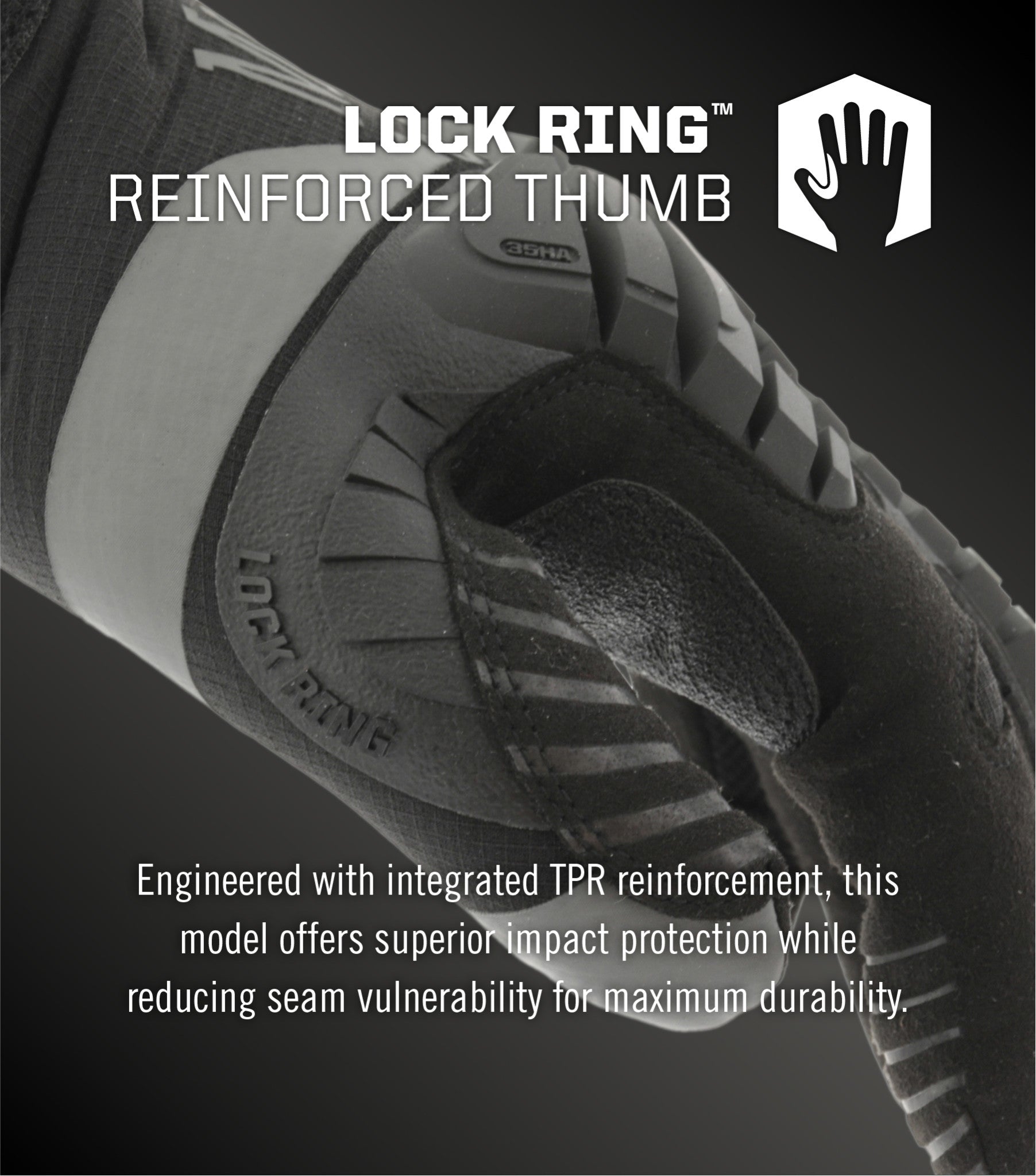 M-Pact Black Core3 Work Gloves - Bellmt