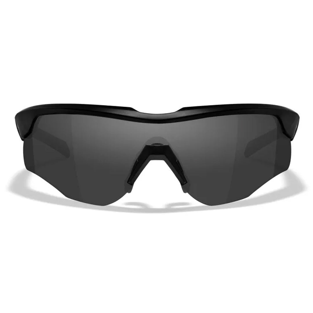 WX Rogue Comm Glasses - 3 Shields Set - Grey, Clear & Light Rust Shields - Matte Black Frame