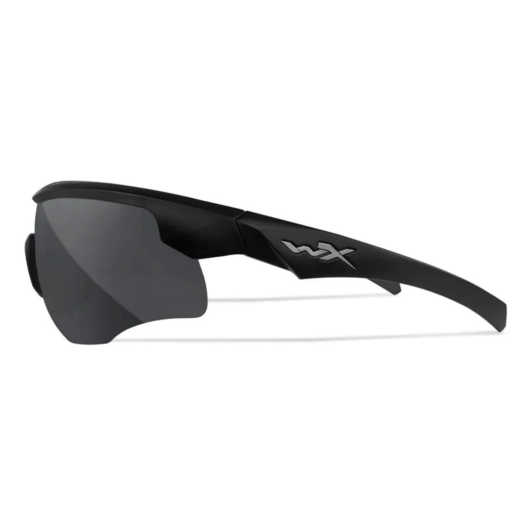 WX Rogue Comm Glasses - 3 Shields Set - Grey, Clear & Light Rust Shields - Matte Black Frame
