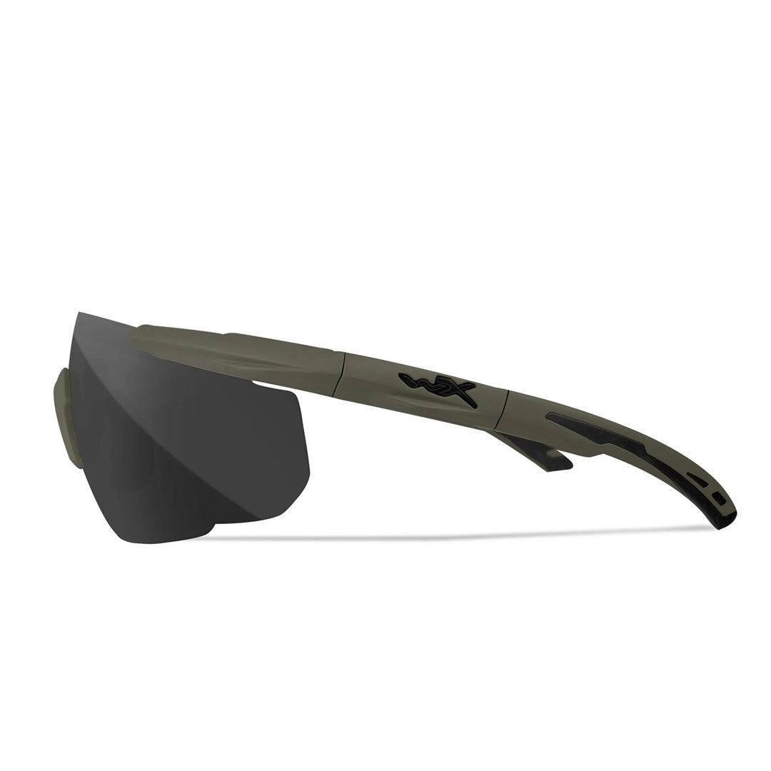 Saber Advanced Smoke/Clear/Rust Matte OD Green Frame 3 Lens set Protective Eyewear - Bellmt