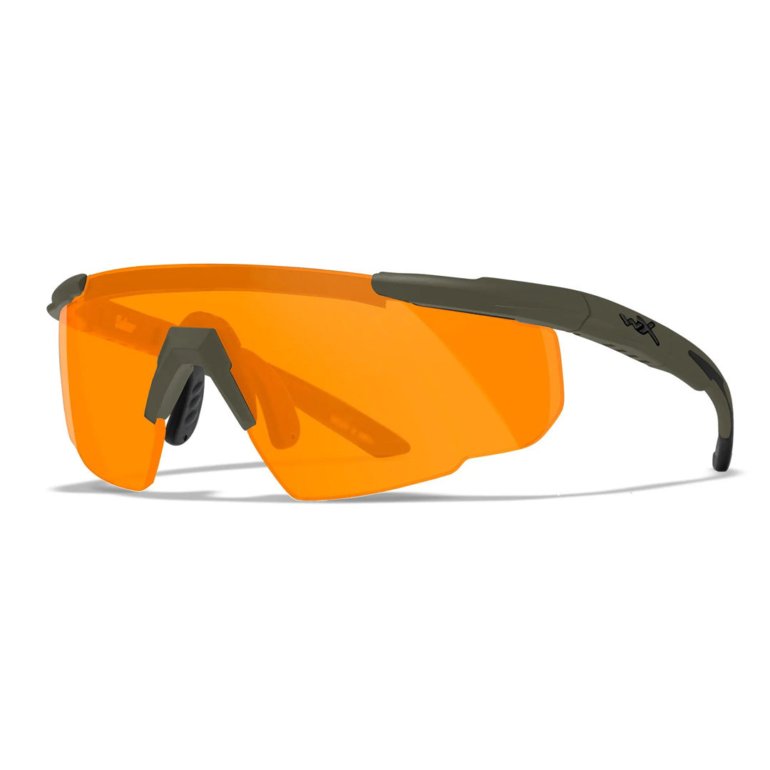 Saber Advanced Smoke/Clear/Rust Matte OD Green Frame 3 Lens set Protective Eyewear - Bellmt