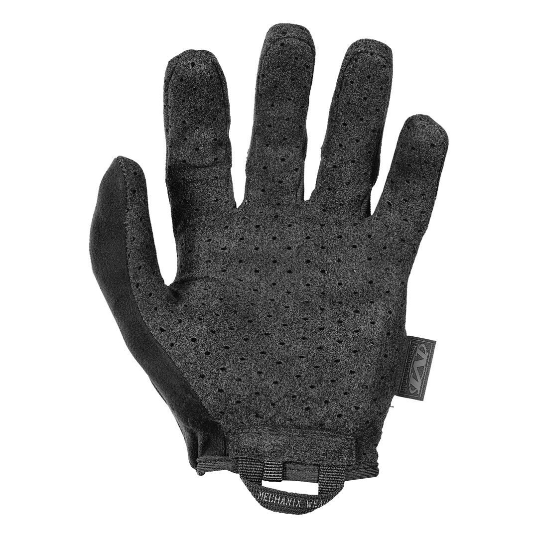 Mechanix Wear Specialty Vent Covert Tactical Gloves showcasing breathable mesh and a perforated 0.6mm palm for evaporative cooling.