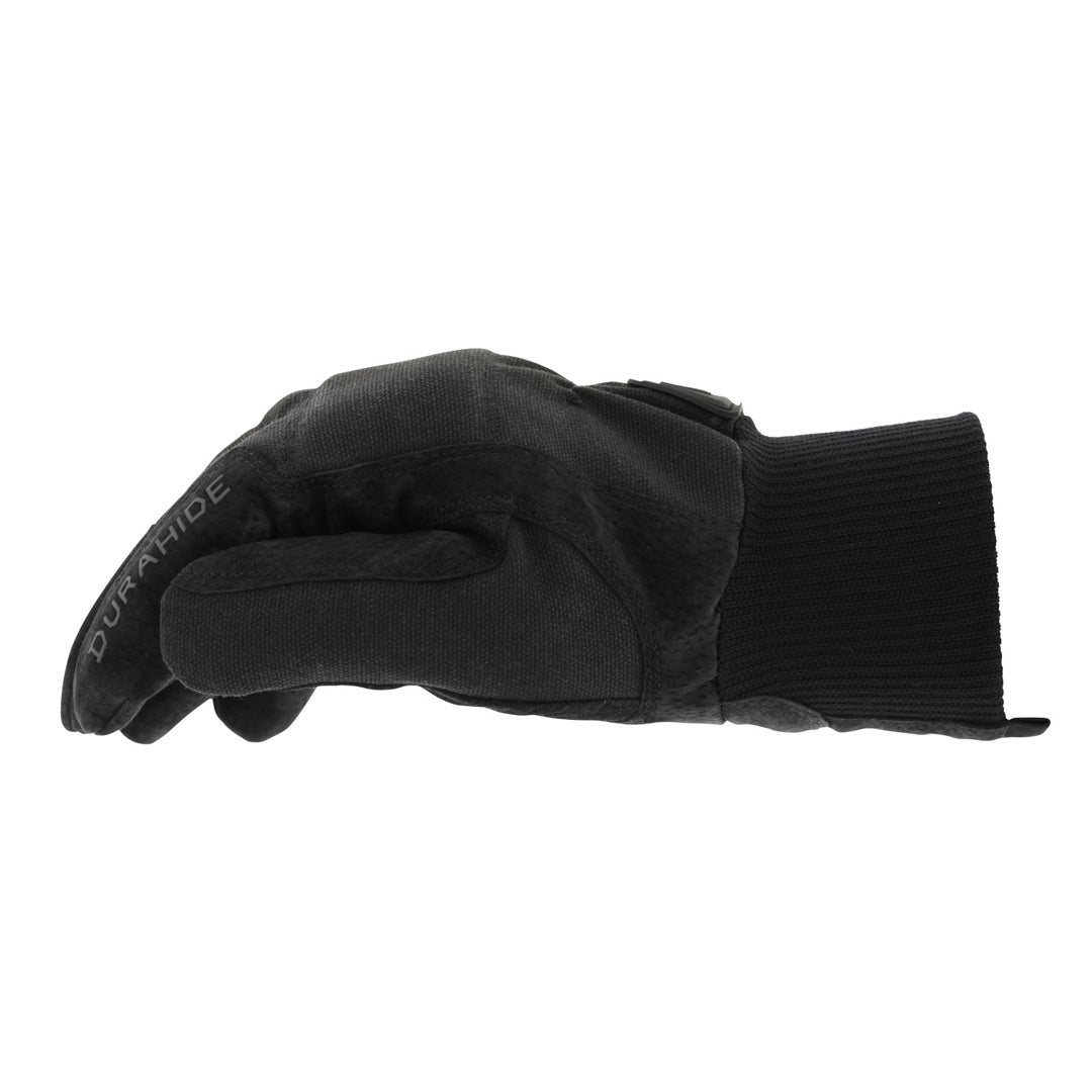 Side view of a Mechanix ColdWork glove with heavy-duty canvas and insulated lining for cold-weather tasks.