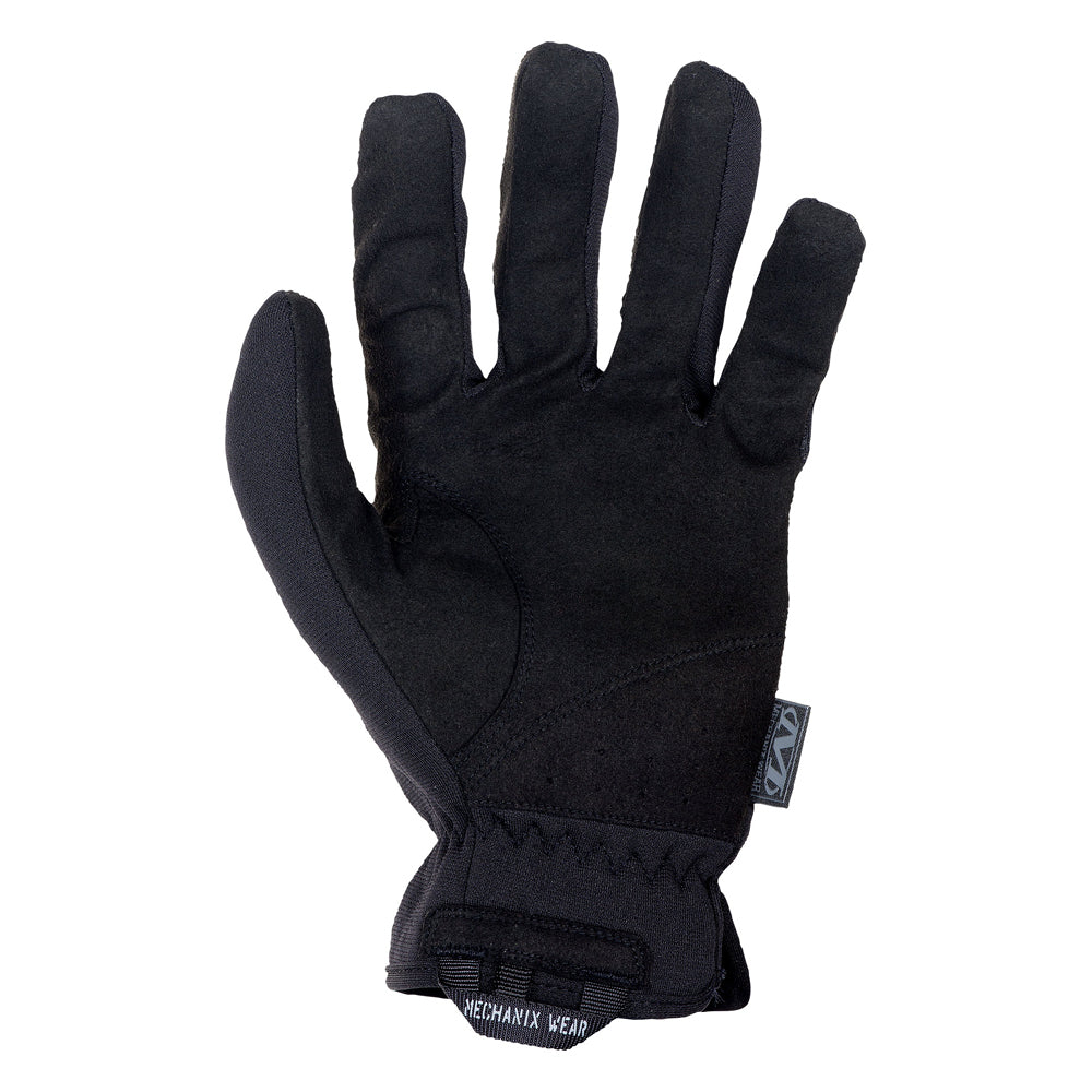 Mechanix Wear FastFit Covert Tactical Gloves palm view, demonstrating the glove's anatomical design for enhanced grip and usability.
