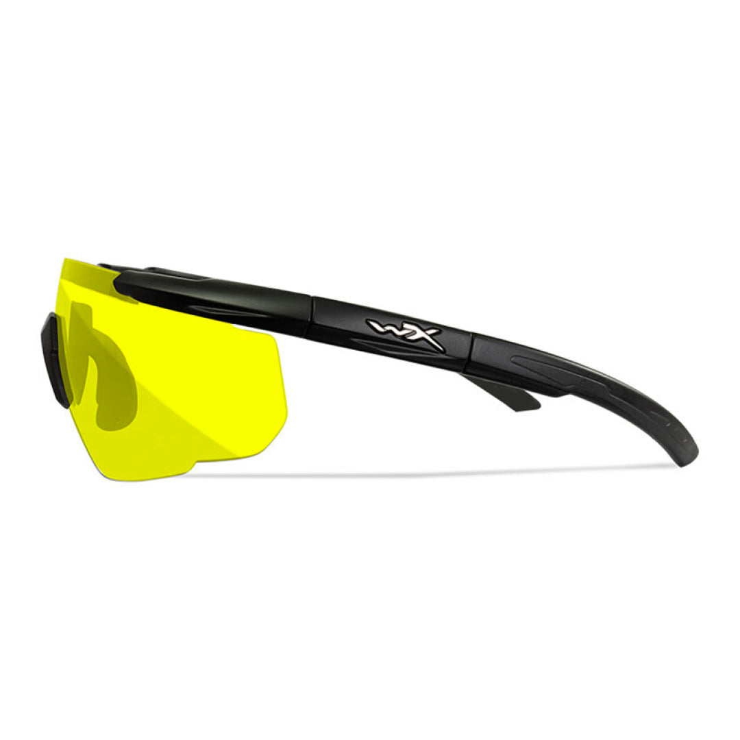 Saber Advanced Yellow Matte Black Frame W/Bag Protective Eyewear - Bellmt