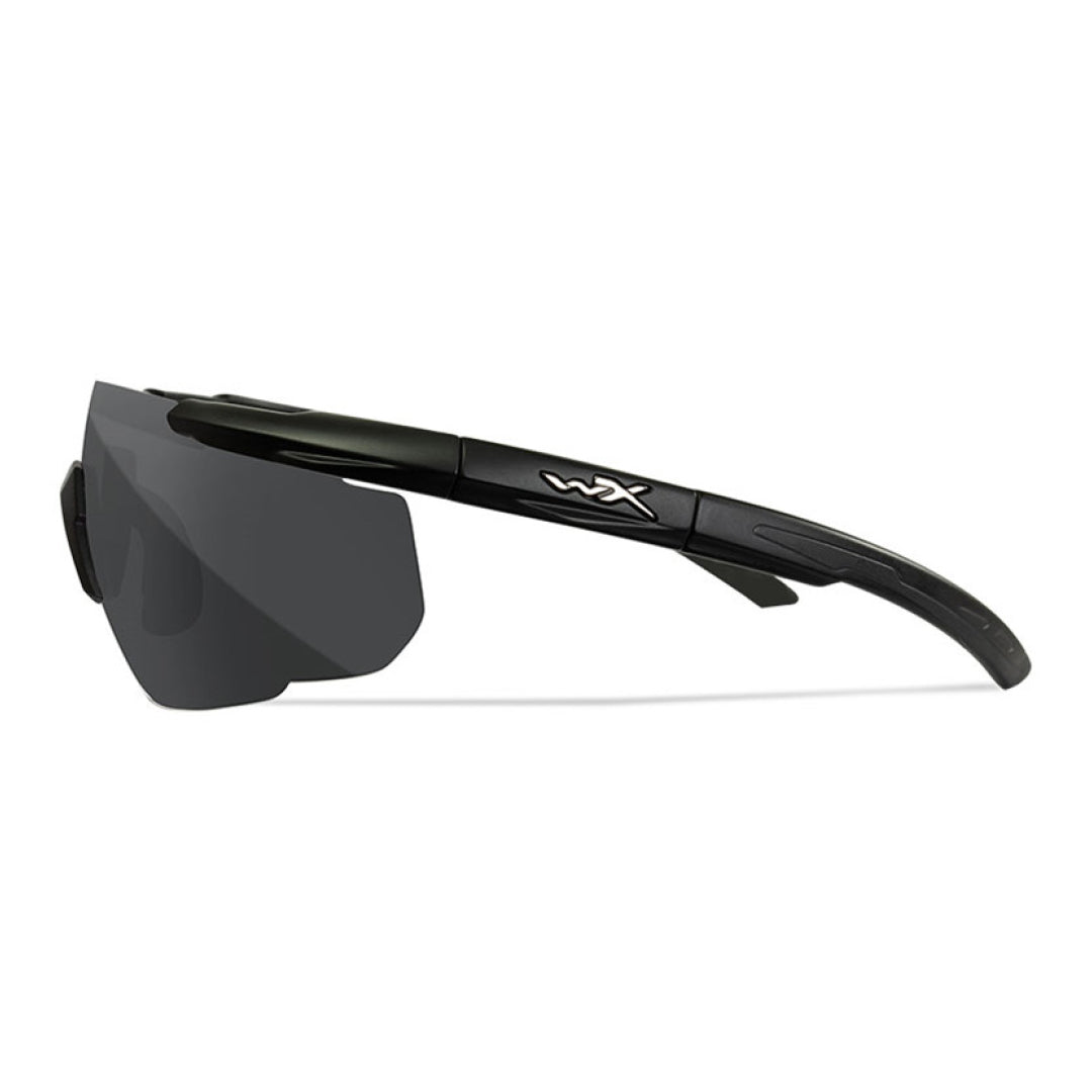 Saber Advanced Smoke Matte Black Frame w/Bag Protective Eyewear - Bellmt