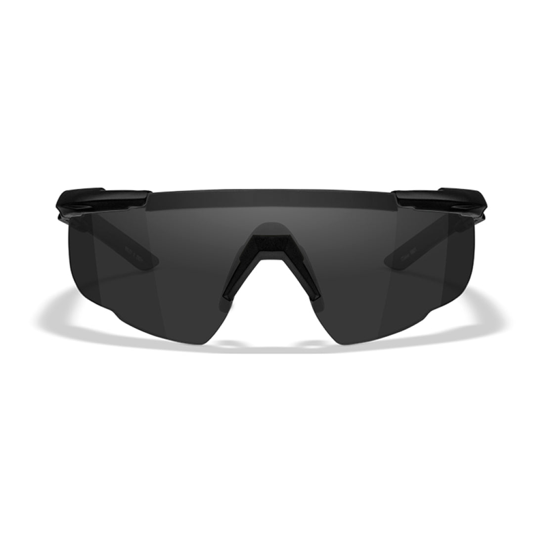 Saber Advanced Smoke Matte Black Frame w/Bag Protective Eyewear - Bellmt