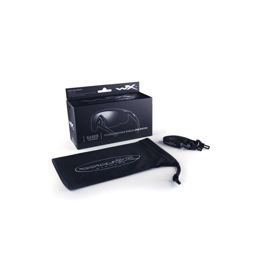 Saber Advanced Smoke Matte Black Frame w/Bag Protective Eyewear - Bellmt