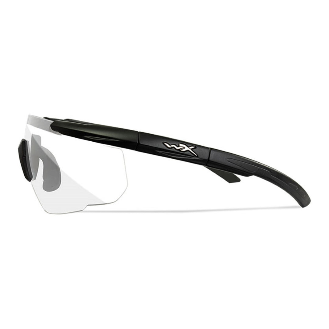 Saber Advanced Clear Matte Black Frame w/Bag Protective Eyewear - Bellmt