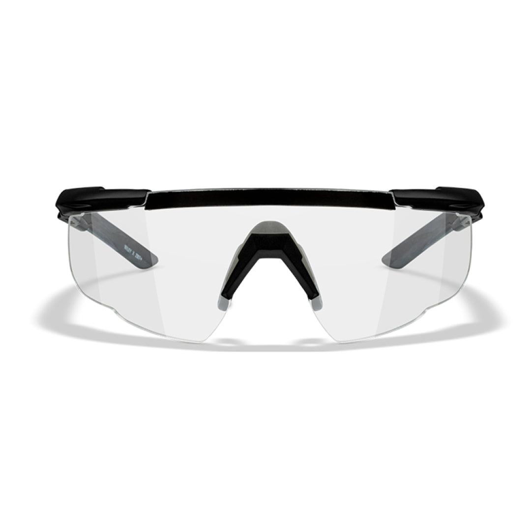 Saber Advanced Clear Matte Black Frame w/Bag Protective Eyewear - Bellmt