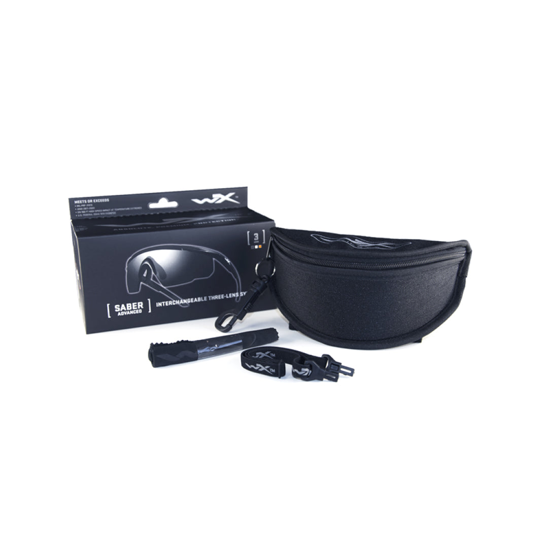 Saber Advanced Smoke/Clear/Rust Matte Black Frame 3 Lens set Protective Eyewear - Bellmt
