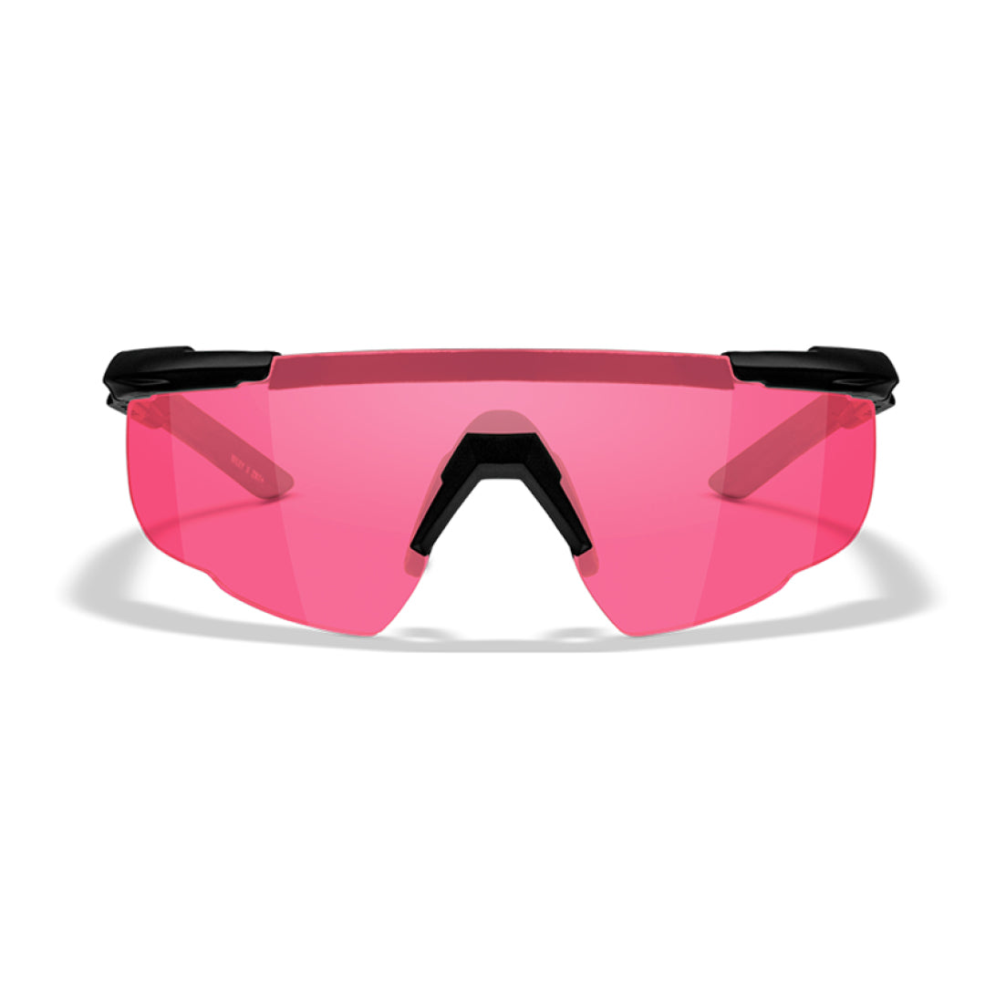Saber Advanced Smoke/Rust/Vermillion Matte Black Frame Protective Eyewear - Bellmt
