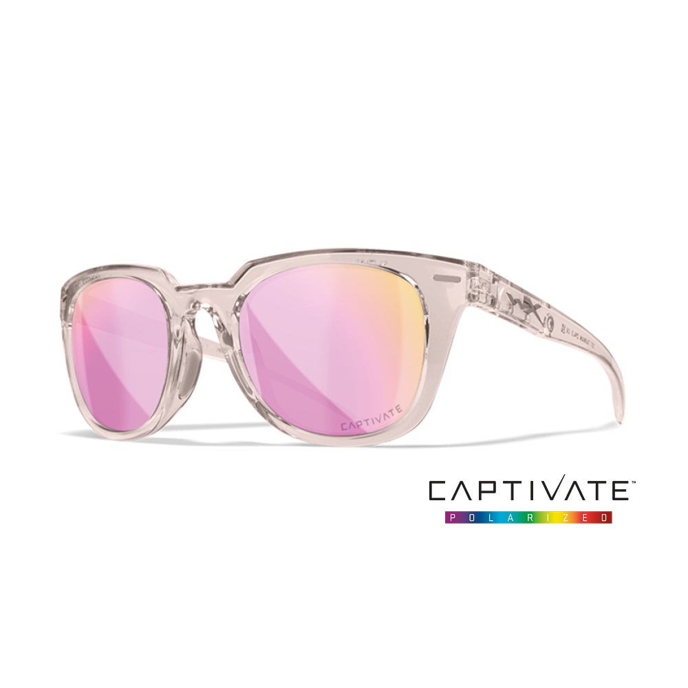 WX Ultra Captivate Rose Gold Mirror Gloss Crystal Blush Frame Protective Eyewear - Bellmt