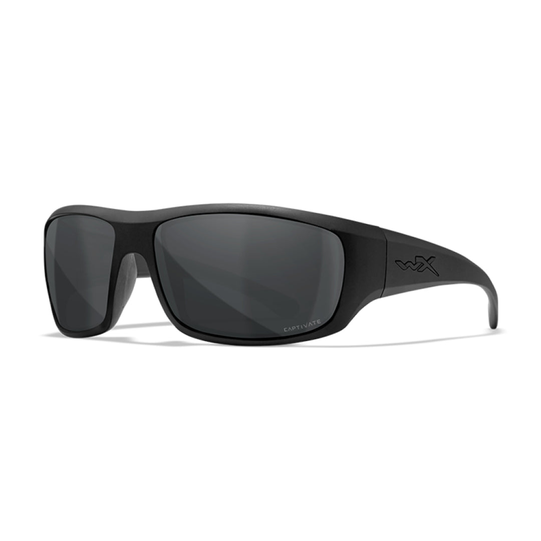 WX Omega Captivate Smoke Grey Matte Black Frame Protective Eyewear - Bellmt