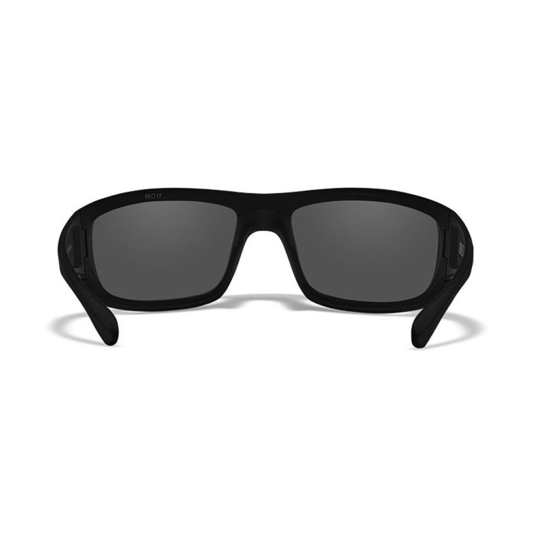 WX Omega Captivate Smoke Grey Matte Black Frame Protective Eyewear