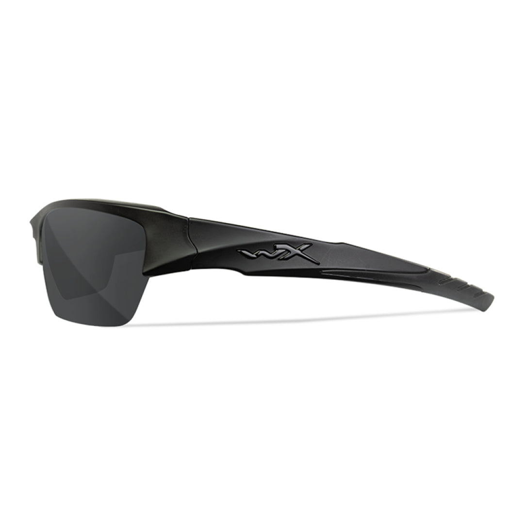 WX Valor Polarized Smoke Grey Matte Black Frame Protective Eyewear - Bellmt