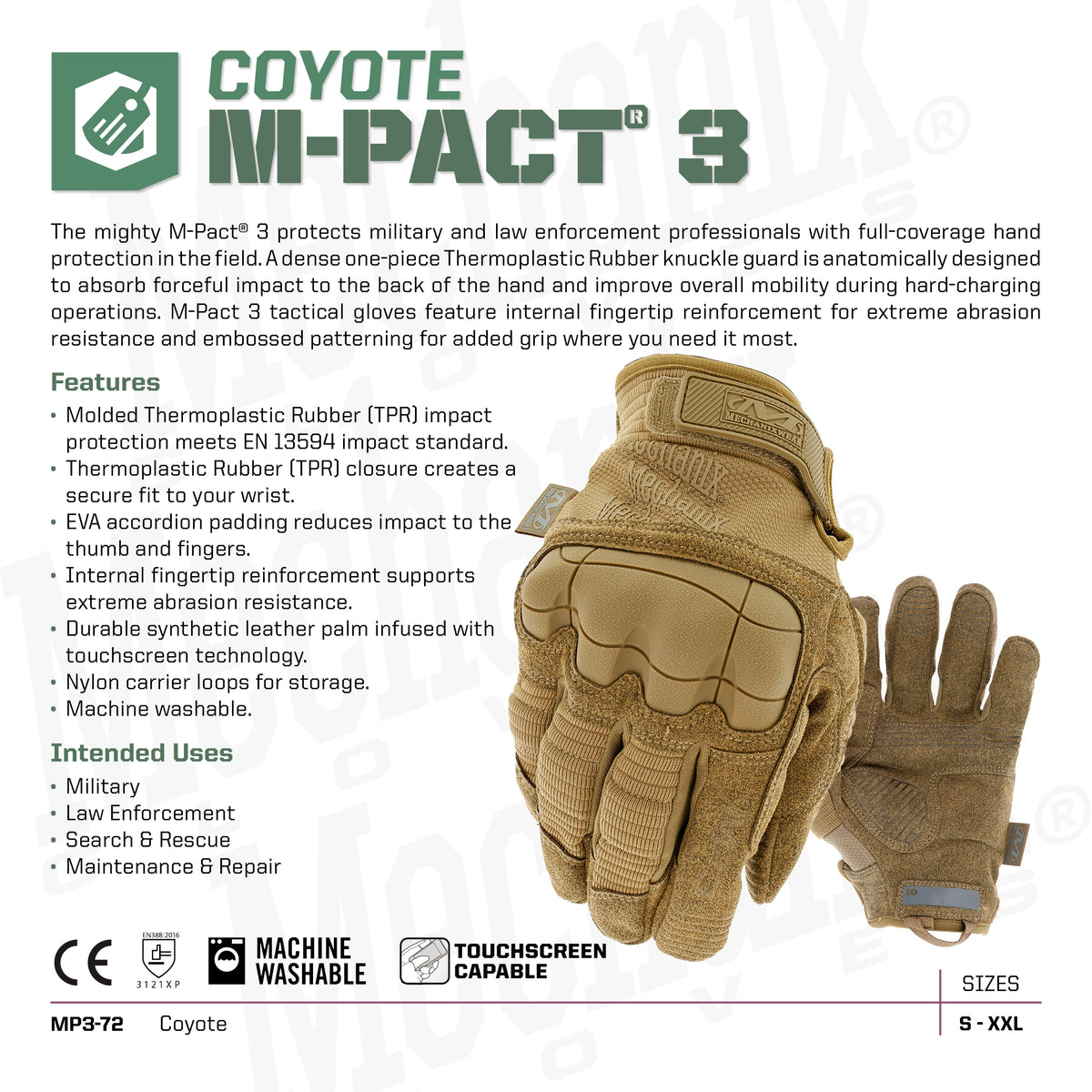 Mechanix Wear M-Pact Gloves Coyote