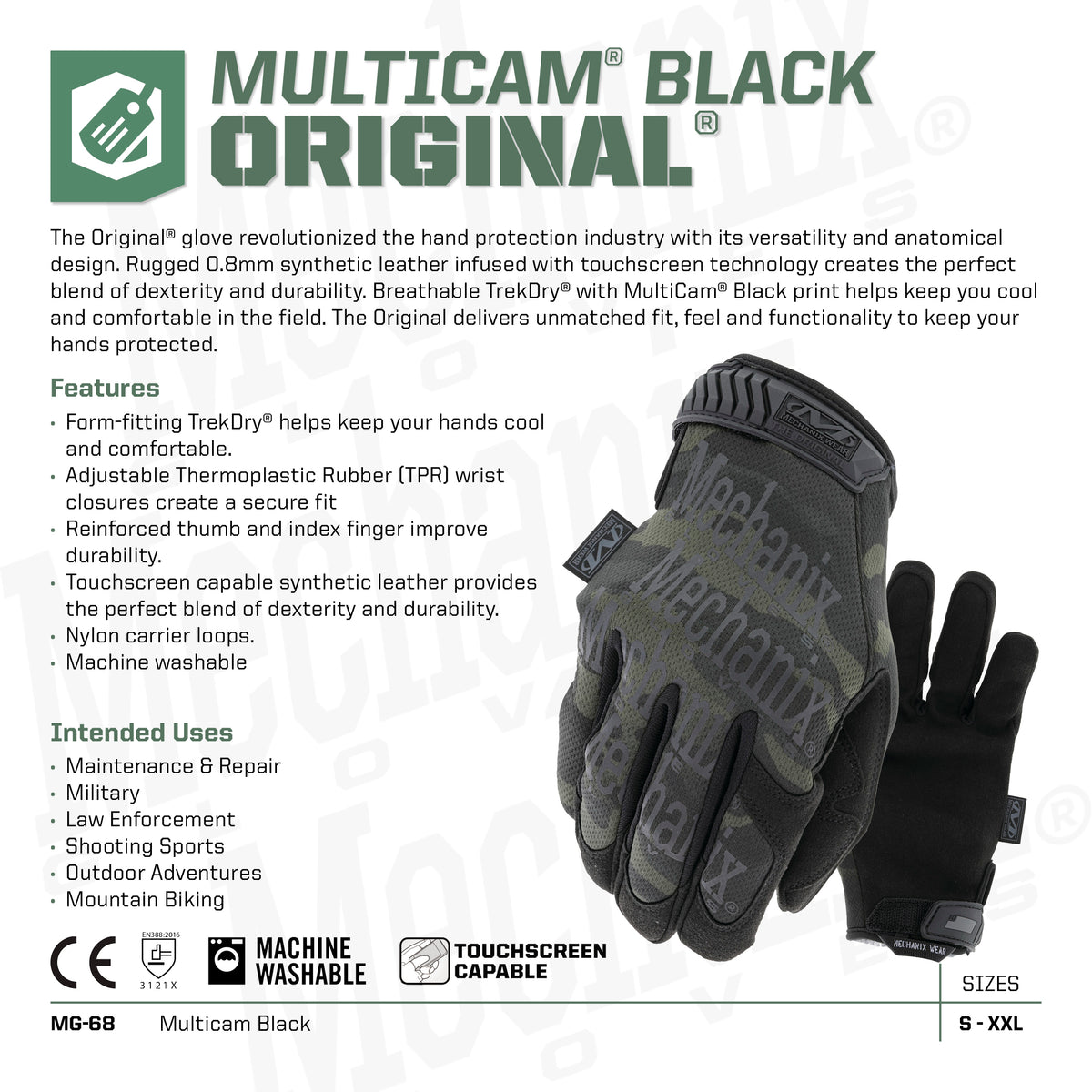 The Original Black Multicam Tactical Gloves - Bellmt