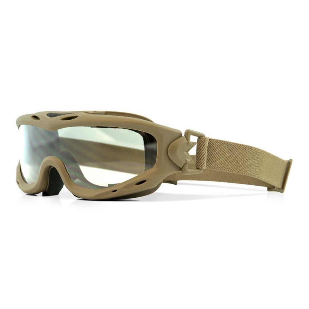Spear Smoke/Clear/Light Rust Tan Frame Protective Eyewear - Bellmt