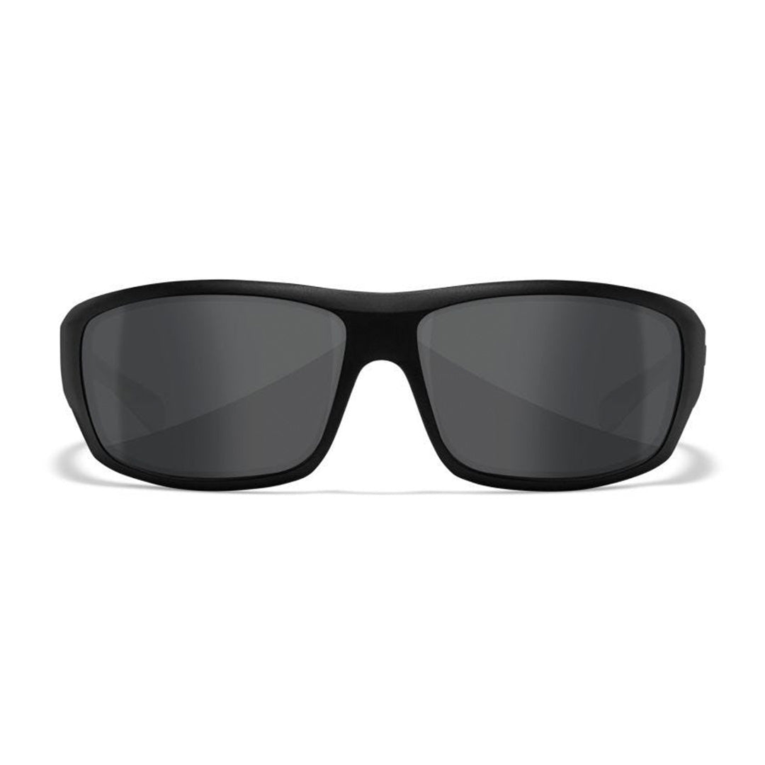 WX Omega Smoke Grey Matte Black Frame Protective Eyewear - Bellmt