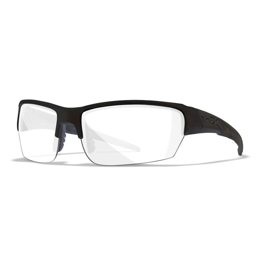 WX Saint Grey/Clear Matte Black Frame 2 Lens set Protective Eyewear - Bellmt