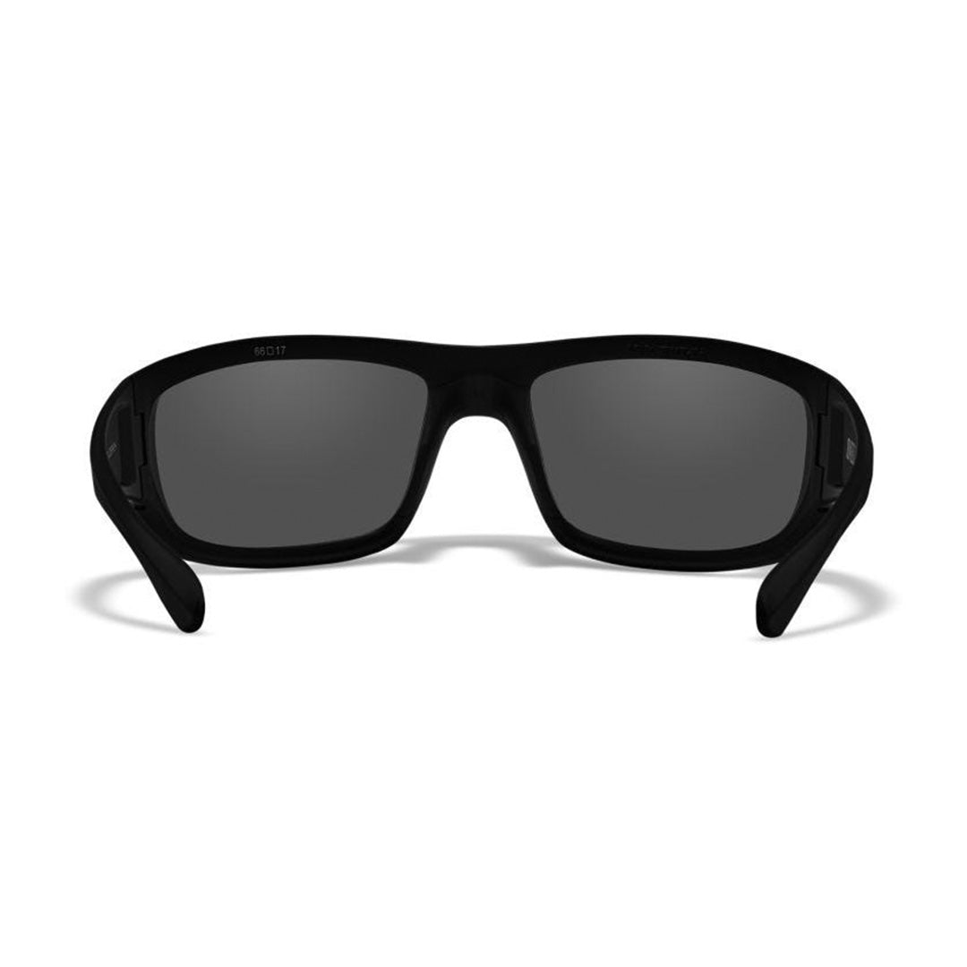 WX Omega Smoke Grey Matte Black Frame Protective Eyewear - Bellmt