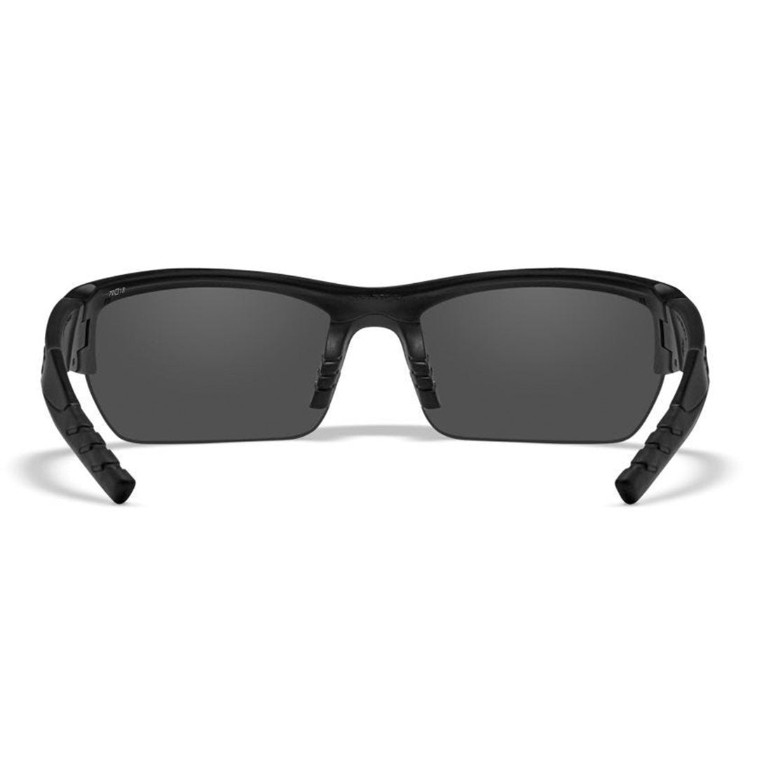 WX Valor Polarized Smoke Grey Matte Black Frame Protective Eyewear - Bellmt