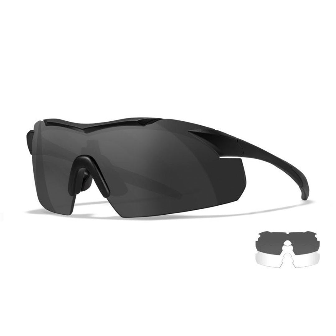 WX Vapor Grey/Clear Matte Black Frame 2 Lens set Protective Eyewear - Bellmt