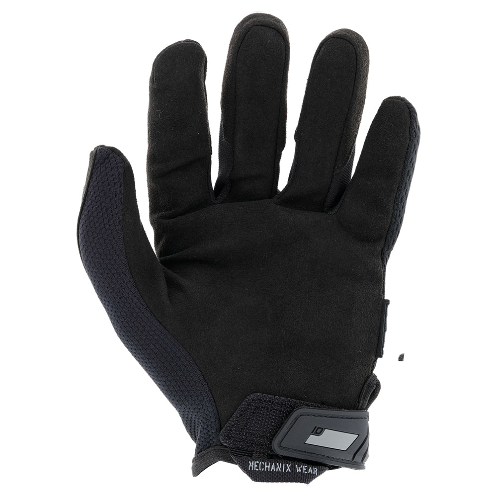 Palm view of Mechanix Wear The Original Covert Tactical Gloves, featuring tactile synthetic leather and secure wrist closure for precision handling